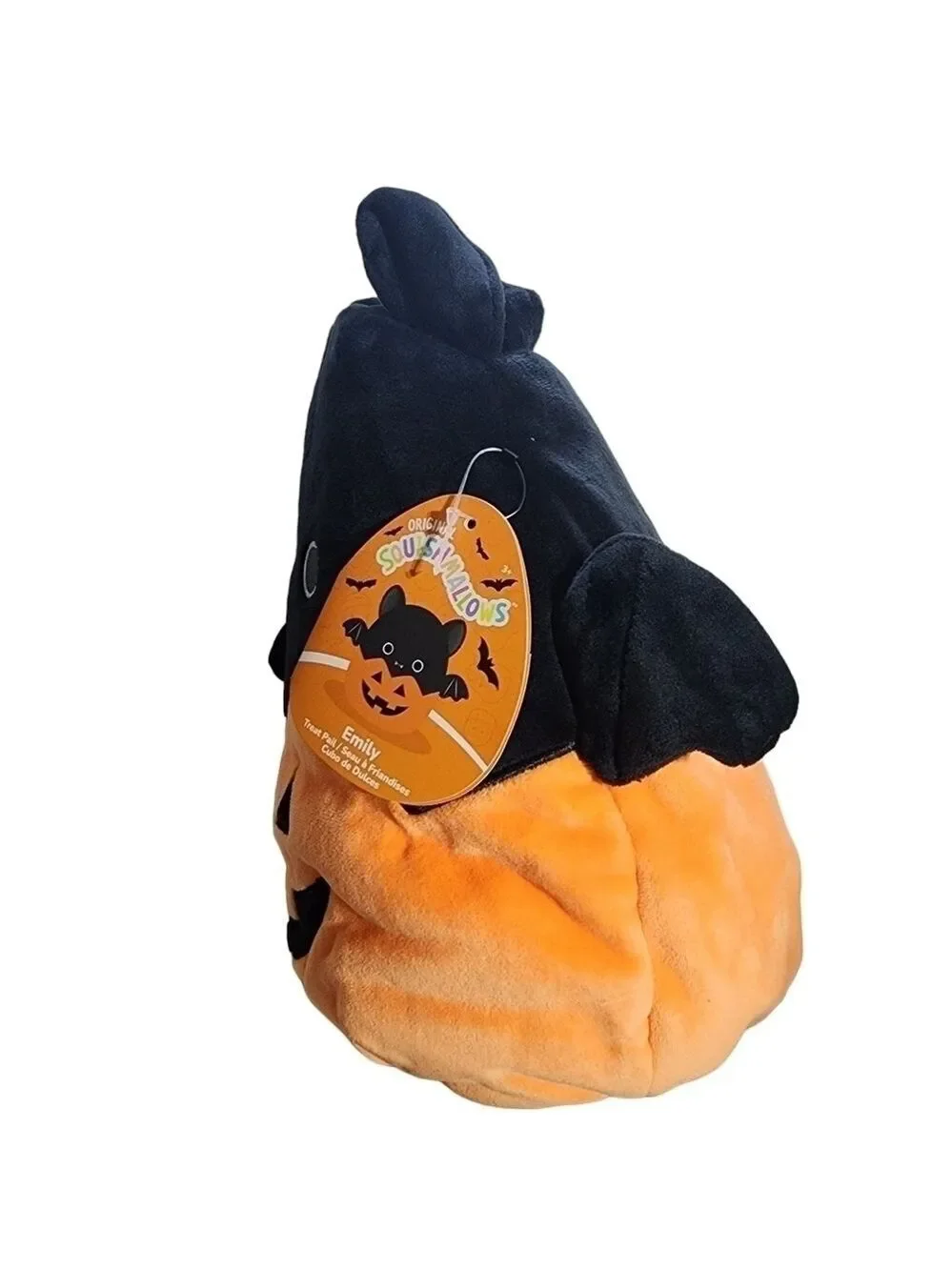 Nwt Emily Bat Squishmallows treat pail Halloween bag bat in pumpkin
